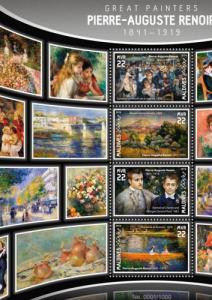 MALDIVES 2016 SHEET RENOIR ART PAINTINGS mld16107a