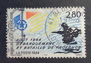 France 1994 Scott 2434 used - 2.80 fr, Landing and Battle of Provence