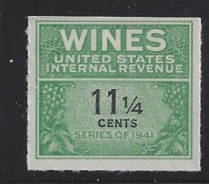 US Revenues Wine re124, 11 1/4-cent frac.value, MNH