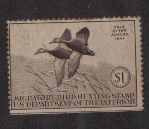 RW7 Federal Duck Stamp 1940 MH.  #02 RW7e
