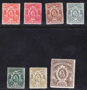 MOMEN: UGANDA SG #84-89,91 1898-1902 MINT OG H £170 LOT #66733