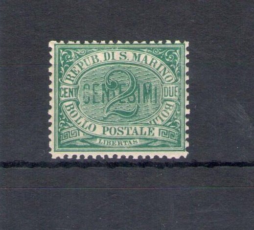 1877 SAN MARINO, #1 - 2 cents. green, MNH**