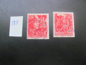 Germany 1945 USED SC B292-B293 SET VF/XF  (183)