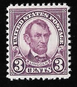 635 3 cents  Lincoln, Violet Stamp Mint OG NH EGRADED SUPERB 100 XXF