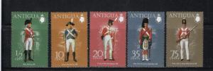 Antigua 329-33 NH 1974 Military Uniforms