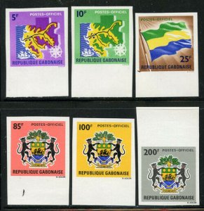 Gabon 1968 Imperf Official set Sc# O1-10 NH