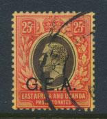 Tanganyika SG 52 Used Vermillion opt G.E.A.