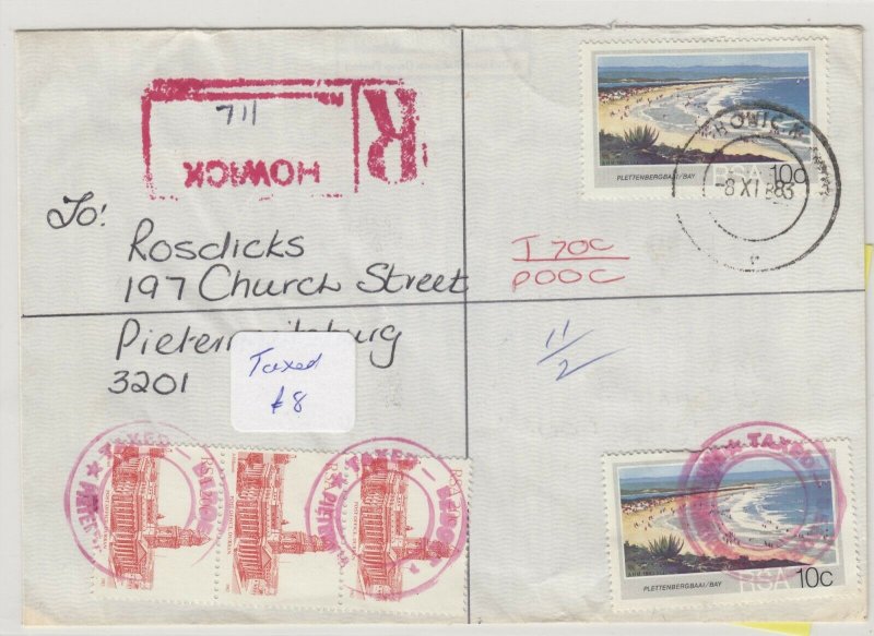 South Africa 1983 Taxed Cover To Pietermaritzburg Postal History J6064