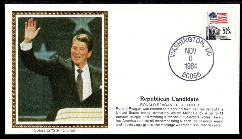 US Ronald Regan Re-Elected Colorano 1984 Cover