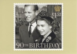 Great Britain 2016 PHQ Card Sc 3499 1.52pd QEII, Prince Philip 1957