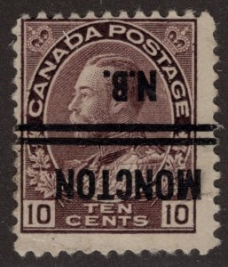 Used 116xx Precancel Moncton 2-116-I SEE NOTES