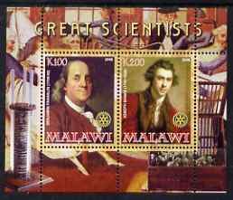 MALAWI - 2008 - Great Scientists #8 - Perf 2v Sheet - MNH -Private Issue