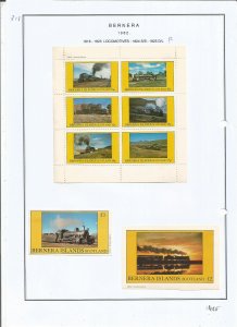 BERNERA -1982 - Steam Locomotives - Mint Light Hinged - Private Issue