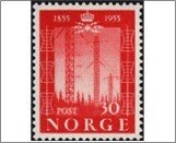 Norway NK 423 Telegraph 30 Øre Red