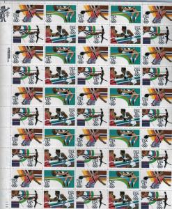 Scott 2048 - 2051 - Los Angeles Summer Olympics. Sheet Of 50 MNH. OG. #02 2048