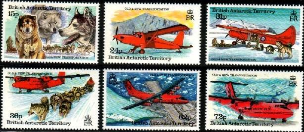 Old & New Transportation, Br. Antarctic Ter. SC#218-223 MNH set