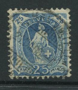 Switzerland - Scott 120 - Definitive Issue -1907 -VFU -Single 25c Stamp