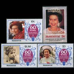 MONTSERRAT 1986 - Scott# 600-3 Queen Birthday Set of 4 NH