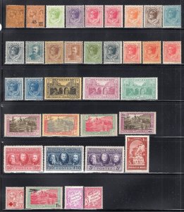 Monaco 1891-1933 Selection 35 Stamps Mint(Most Hinged) CV$160
