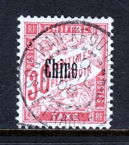 France (Offices in China) - Scott #J5 - Used - Very light thin - SCV $12