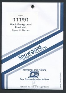 Showgard Stamp Mount Size 111/91 mm - BLACK - Pack of 6 111x91  New Stock