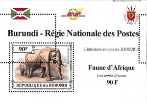 A0020 - BURUNDI - ERROR 2013  MISSPERF SHEET:  Fauna  ELEPHANTS