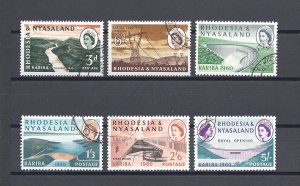 RHODESIA & NYASALAND 1960 SG 32/37 USED