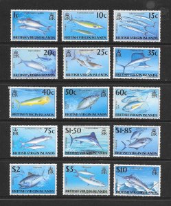 FISH - BRITISH VIRGIN ISLANDS #847-61   MNH