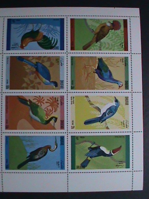 DHUFAR- WORLD FAMOUS LOVELY BIRDS MNH- SHEET VERY FINE WE SHIP TO WORLD WIDE