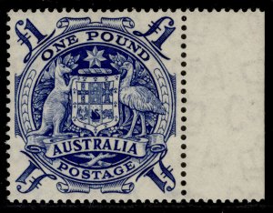 AUSTRALIA GVI SG224c, £1 blue, LH MINT. Cat £42. MARGINAL