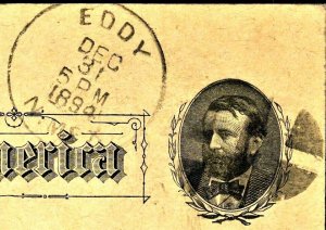 1894 EDDY NEW MEXICO Territory Postmark UX10 DPO ( 1880 - 1899)