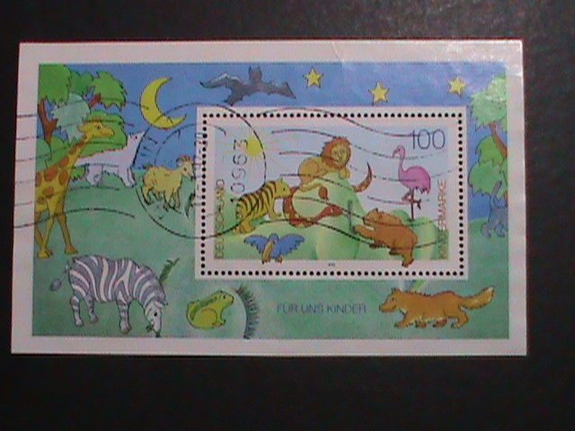 GERMANY-1995 SC # 1908  ZOO- FOR THE CHILDREN FANCY CANCEL S/S VERY FINE