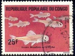 World Fisheries Year 1984, School of Fish, Congo SC#713 used