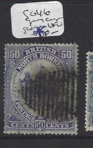 NORTH BORNEO (P1712B)  50C ARMS, LION SG 46 GRID PMK  VFU 