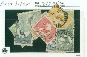 AUSTRALIA #1-10, Used, Scott $215.75