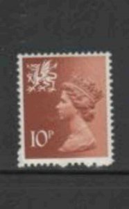 GREAT BRITAIN-WALES #WMMH13 1971 10p QEII MACHIN MINT VF NH O.G