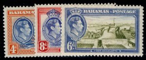 BAHAMAS GVI SG158-160, 1938 complete set, M MINT. Cat £17.