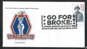 5593-FDC- 55¢ Go For Broke: Japanese Soldiers of World War II- Wally Jr 2 - Dual