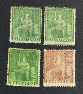 MOMEN: BARBADOS SG # 1861-70 NO WMK MINT OG H LOT #6779