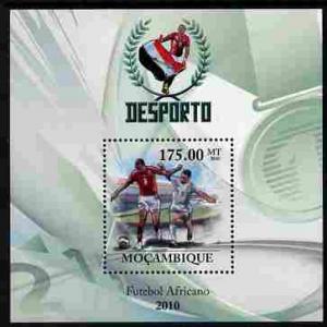 Mozambique 2010 African Football Players perf m/sheet unm...