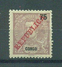 Portuguese Congo sc# 20 (2) mh cat value $.90