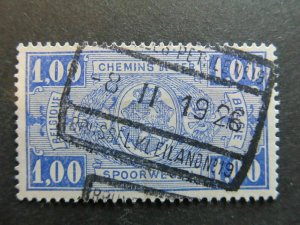 A3P22F181 Belgium Parcel Post and Railway Stamp 1923-40 1fr used-