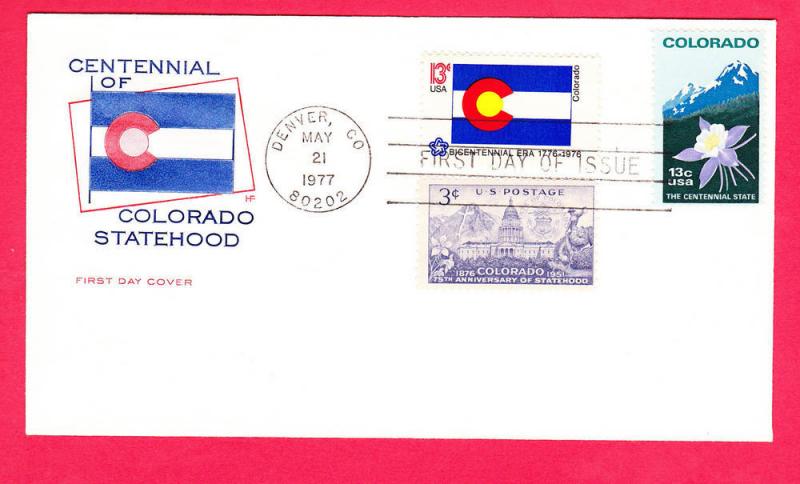 #1711 Colorado Statehood- House of Farnum Combo Cachet