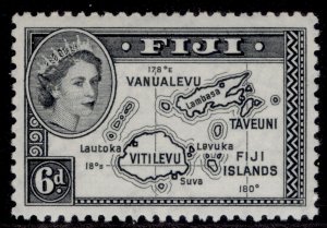 FIJI QEII SG287, 6d black, NH MINT.