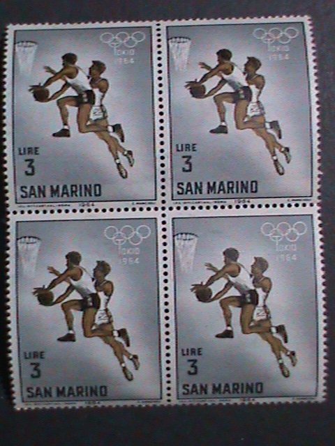 SAN MARINO-1964-SC# 582-4 OLYMPIC GAMES-TOKYO'64 MNH BLOCK-SET VERY FINE