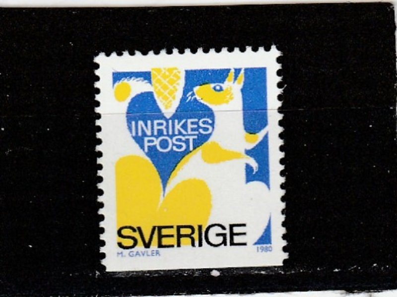 Sweden  Scott#  1323  MH  (1980 Squirrel)