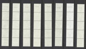 Germany Sc#1515A-1840 (Assorted) MNH Strip w/control # Historic Sites/Objects