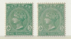 Bahamas 1863 QV 1/ green sg 39/Sc19,  wmk CC p 14, MH OG, VF, CV £120(a1156