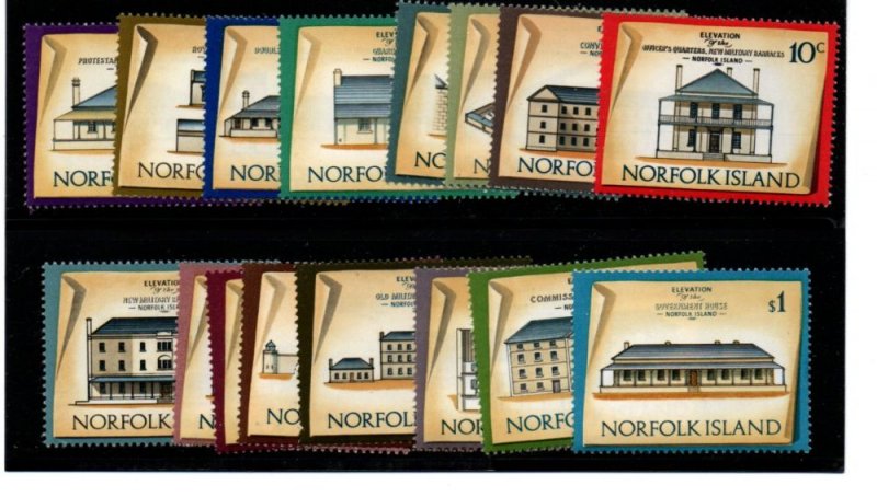 Norfolk Island Sc 156-71 1973 Houses long stamp set mint NH