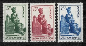 Saarland 1950 ☀ Holy Year Sc# 222 - 224 ☀ MH set